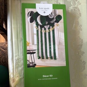 Kate Spade Green and White Décor Kit